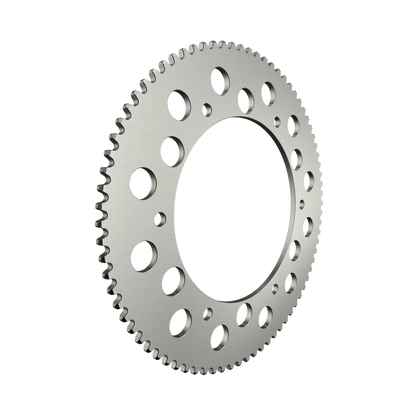 Side angle of go kart sprocket