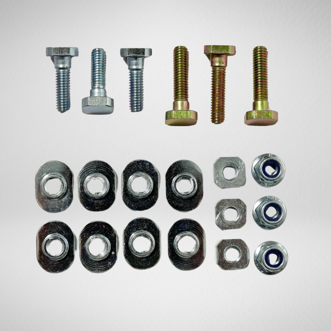 Go kart bolt kit flat lay